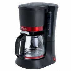 Кофеварка DELTA LUX DL-8152 черная/красная