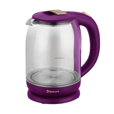 Чайник SAKURA SA-2709V PROMO стекл фиол подсв