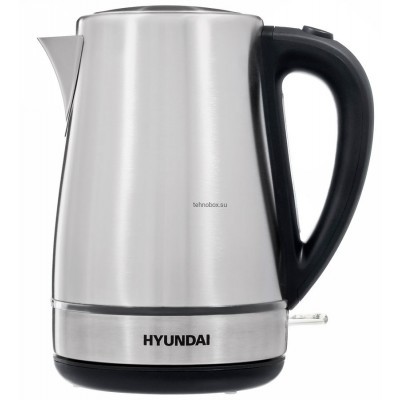 Электрочайник Hyundai HYK-S3020 серебристый матовый/черный (металл) купить по выгодной цене с доставкой в Луганске, Алчевске в магазине Tehnobox