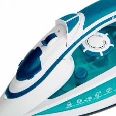 Утюг DELTA LUX DL-352 белый/бирюзовый, 2200Вт, кер