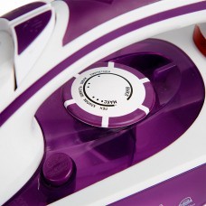 Утюг DELTA LUX DL-352 белый/фиолетовый, 2200Вт, кер