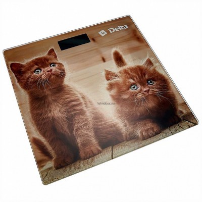 Весы напольные электр.DELTA D-9229 "Рыжие котята" 150кг.28×28см. купить по выгодной цене с доставкой в Луганске, Алчевске в магазине Tehnobox