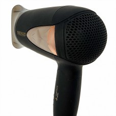 Фен DELTA LUX DL-0935 черный/золото, 1600Вт, турмал ионизация, складная ручка