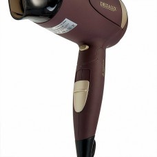 Фен DELTA LUX DL-0936 коричн./золото, 1600Вт, турмал ионизация, складная ручка