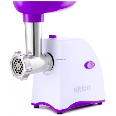 Мясорубка Kitfort KT-2111-1 белый/фиолетовый