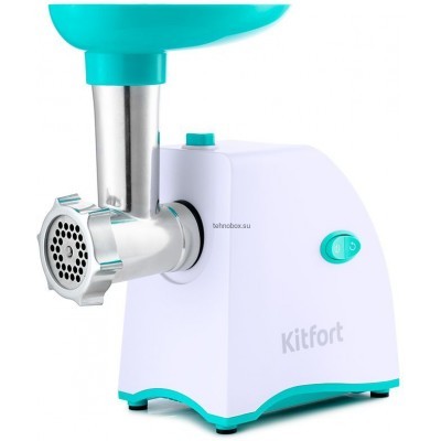 Мясорубка Kitfort KT-2111-3 белый/бирюзовый