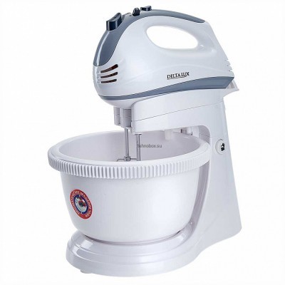 Миксер DELTA LUX DE-7901C белый/серый 400Вт купить по выгодной цене с доставкой в Луганске, Свердловске в магазине Tehnobox