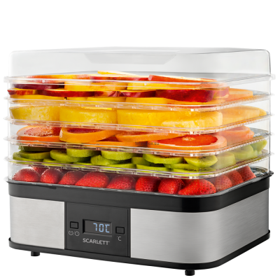 Сушилка для фруктов и овощей SCARLET SC-FD421T19 (сталь) купить по выгодной цене с доставкой в Луганске, Лутугино в магазине Tehnobox